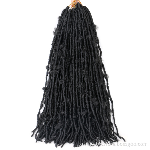 Butterfly Locs Wholesale 24&14 Inch Long Synthetic Crochet Braiding Crochet Butterfly Faux Locs Natural Twist Hair Extensions
